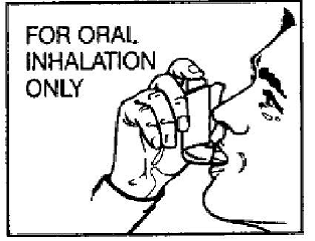 Placing the mouthpiece fully into the mouth - Illustration