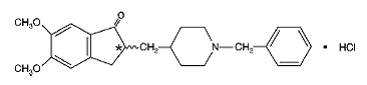 ARICEPT® (donepezil hydrochloride) Structural Formula  - Illustration