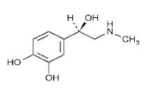 Adrenalin® (epinephrine) Structural Formula Illustration