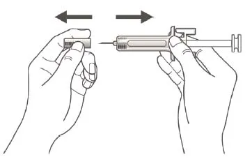 Do not use the prefilled syringe if it is dropped without the needle cover in place Illustration